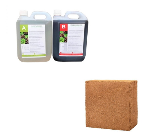 Combo - Bloque Fibra Coco + Pack Nutrientes 2 Litros