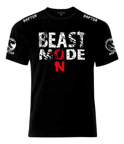 Remera Raptor Beast Mode On - Gimnasio Mma Gym 100% Algodón