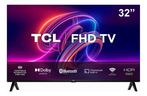 Smart Tv Led 32 Full Hd Com Android Tv Wi-fi, Bluetooth
