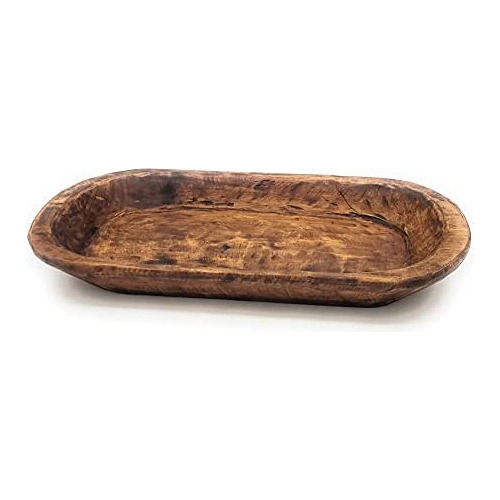 Decorative Wood Dough Bowl- Farmhouse Rustic Bowl- The ...