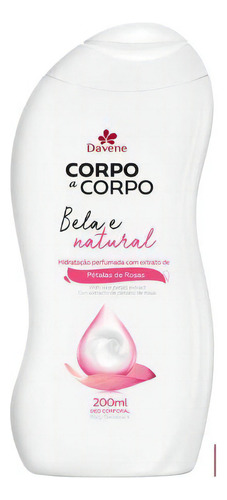 Loção Hidratante Corporal Corpo A Corpo Natural 200ml Davene