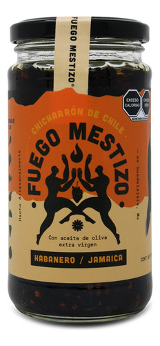 Salsa Fuego Mestizo Chile Habanero Jamaica Aceite De Oliva