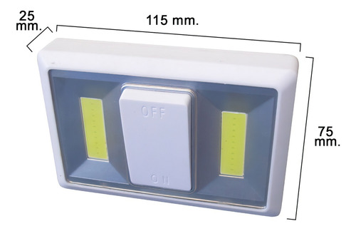 Pack X 2 Und Interruptor Led Portail Fijación Pegatina Iman