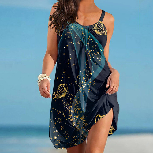 Vestido P For Mujer, Sexy, Playero, Estampado Tropical Hawa