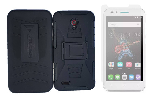 Funda Protector Uso Rudo Para Alcatel 7048 + Mica