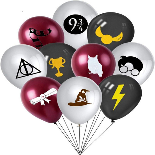 Set De 20 Globos De Harry Potter Globo Cumpleaños Libro