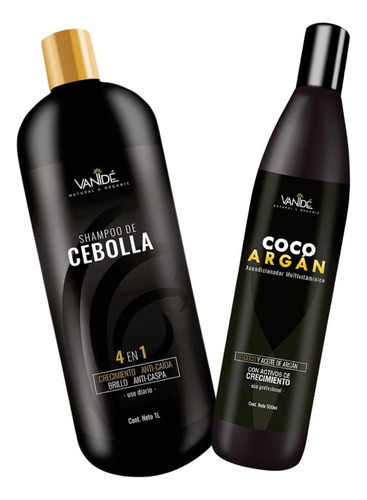 Kit Anticaída Shampoo Cebolla + Acondicionador Coco Argán