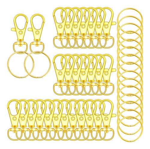 104 Ganchos Giratorios Con Llaveros, Cierre De Pinza De Lan.