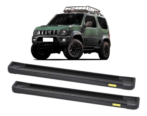 Estribo De Alumínio Preto Compatível Com Jimny 2010