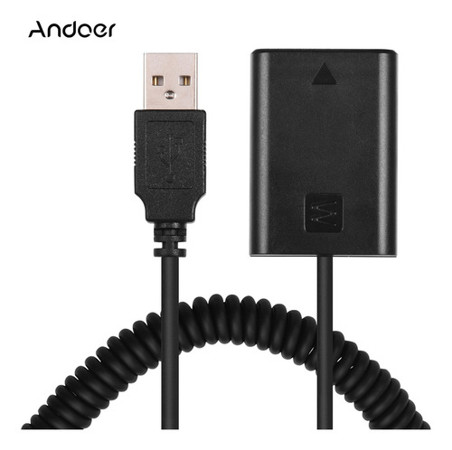 Imagem 2 de 9 de Andoer 5v Usb Np-fw50 Dummy Bateria Pack Adaptador De Acopla