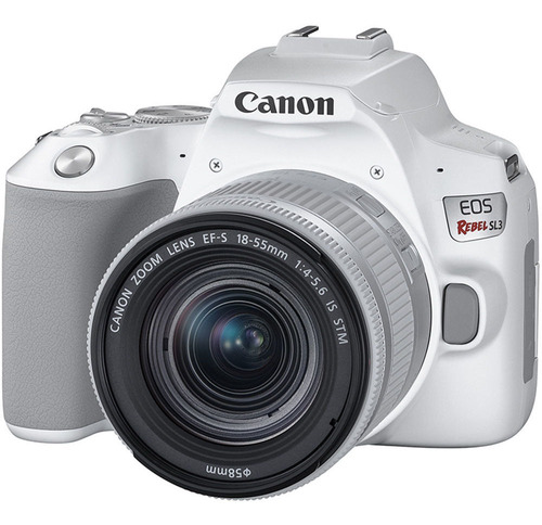 Canon Eos Rebel Sl3 Dslr Camara Con 18-55mm Lens (white)