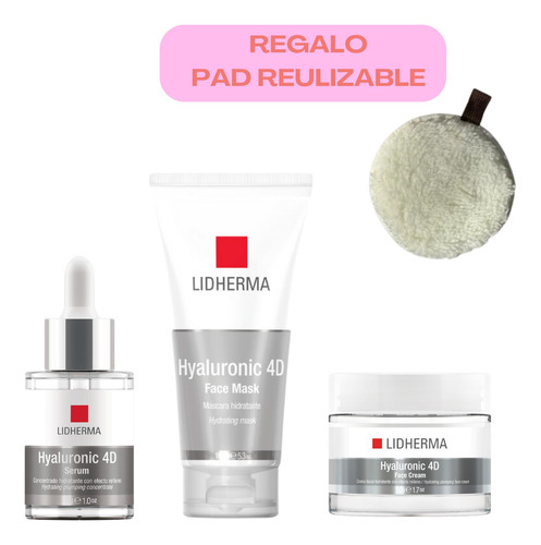 Rutina Hialuronico 4d Skincare Antiage +30 Años  Lidherma 