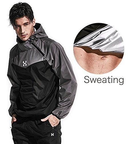 Traje Sauna Traje Deportivo Hombre Perdida De Peso Slim Fit