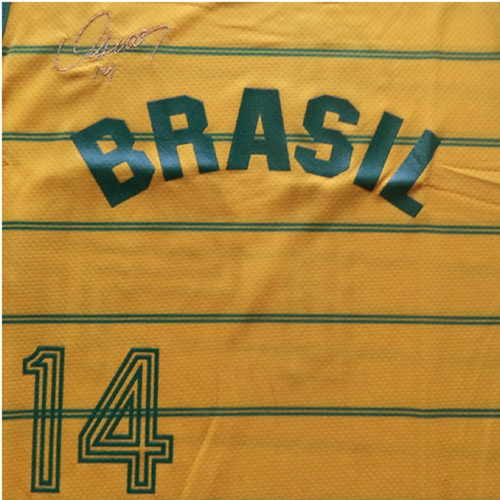 Camiseta Basquete Brasil Oscar Schmidt 14 Pan Braziline