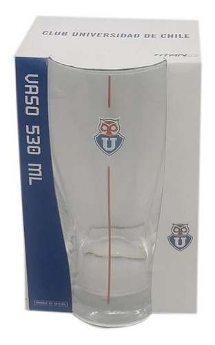 Vaso Vidrio Universidad De Chile - Producto Oficial