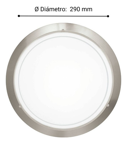 Eglo Planet Plafon Niquel Y Vidrio Diam29 Cm E27 No Incl Color Blanco