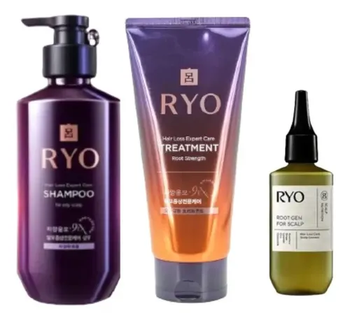 Ryo Kit Sh Hair Loss Ex Care Oily 400ml+ Treat 330ml+essence