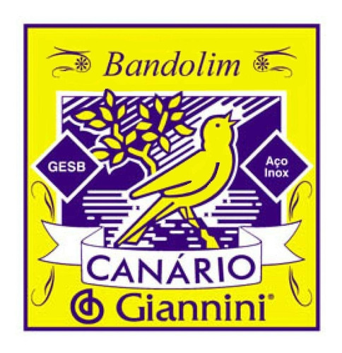 Encordoamento Bandolim Giannini Canario C/ Chenilha Mandolim