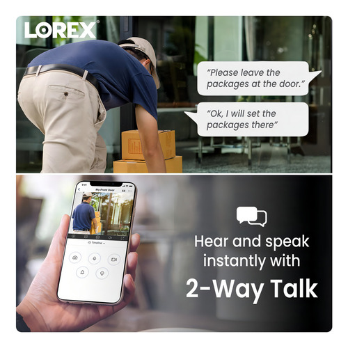 Lorex L85591-8AA4B-E Sistema de seguridad 4k wifi para exteriores con cámaras a batería negro