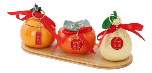 Zz Recipiente For Té De Y Naranja Bandeja De Madera, Latas