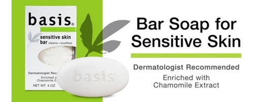 Basis Jabón En Barra Para Piel Sensible Sin Perfume 4pack