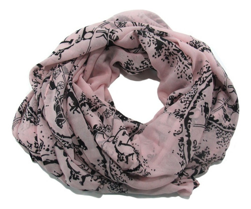 Pashmina Chalina Pañuelo Mujer Fight Hache Color Rosa