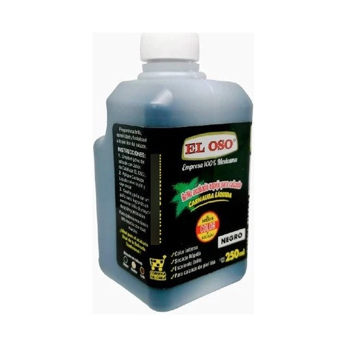 Carnauba Liquida Para Calzado El Oso Color Negro 250ml