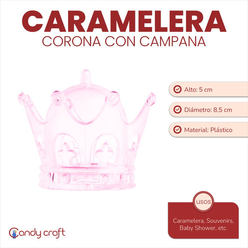 Souvenir Caramelera Corona Campana! - Por Doce Unidades