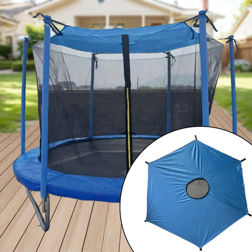 Trampoline Sun Shades Cover Blue Fácil De Instalar 8 Pies
