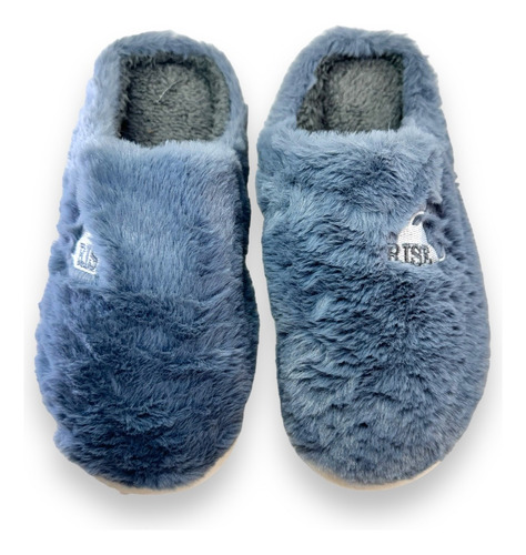 Pantufla Dama Chancla Sandalia Afelpada Con Bordado Nube