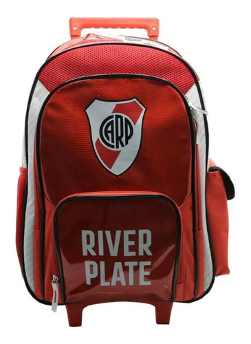 Mochila Escolar Con Carrito River Plate Futbol Hay Equipo