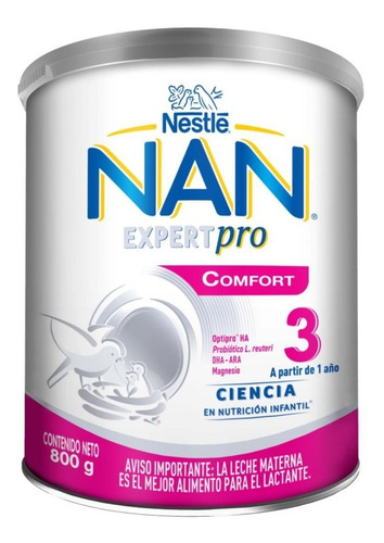 Fórmula Infantil Nan Comfort 3 800g X3 Tarros