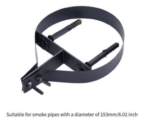Abrazadera De Tubo De Chimenea De 6 Pulgadas, Correa Negro