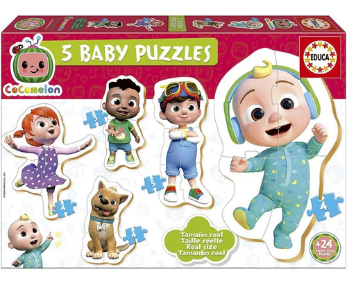 Juego Puzzle Educa Bebe Cocomelon Infantil 5 En 1 Febo