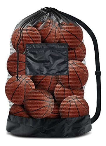 Brotou Extra Large Mesh Ball Bag, Drawstring Socce Bag For