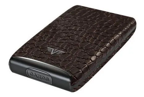 Estuche Para Tarjeta De Credito Tru Virtu Abanico Cuero