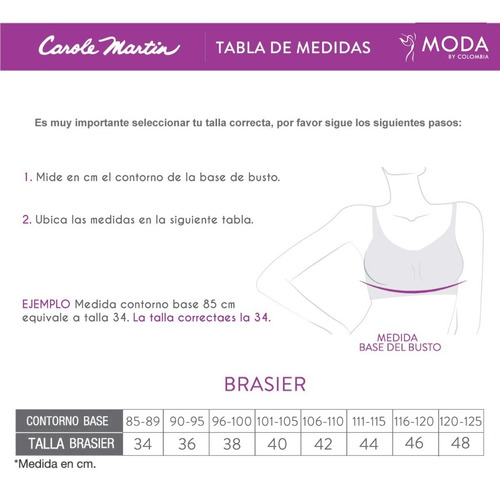 Imagen 7 de 7 de 7218 Brasier Sin Varillas Carole Martin, Para Busto Pesado