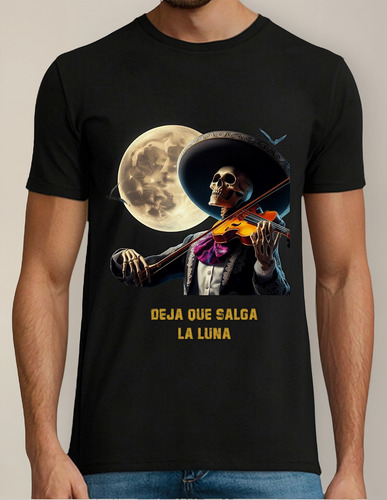 Playera Negra Deja Que Salga Mariachi Cuello Redondo R