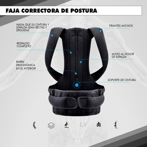 Faja Ortopédica Correctora De Columna Para La Espalda