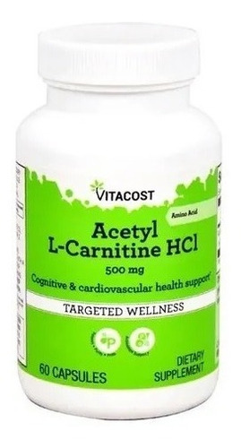 Acetyl L Carnitine Hcl  500 Mg  60 Cáps De Vitacost