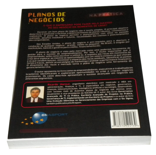 Planos De Negocios Na Pratica Ricardo Mansur Livro Novo Não Lacrado (