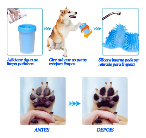 Copo Limpador de Patas SoftGentle Cores Variadas