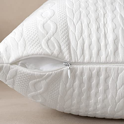 Set De 2 Fundas De Almohada 45 X 45 Cm Blanco Modernas Y Sua