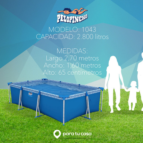 Imagen 2 de 10 de Pileta De Lona Pelopincho 2800 Lt Mod. 1043 Original