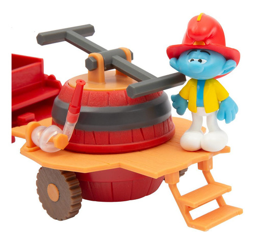 Pitufos Camión De Bomberos Con Figura Personaje Bombero