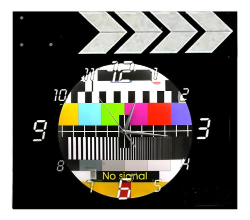 Imagen 1 de 8 de Reloj Tv Retro Pared Decorativo Hogar