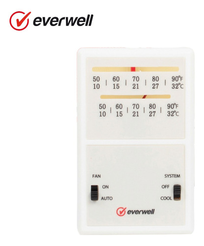 Termostato Ambiental Analógico 1 Velocidad 24v Everwell 