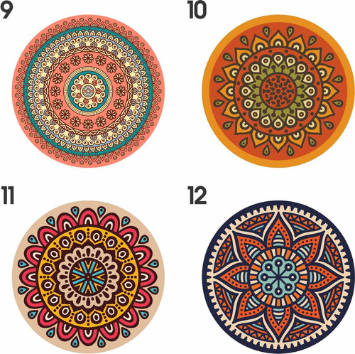 Imagen 4 de 8 de Mandalas En Vinilo | 23 Cm. | Autoadhesivos | Vinilo Design