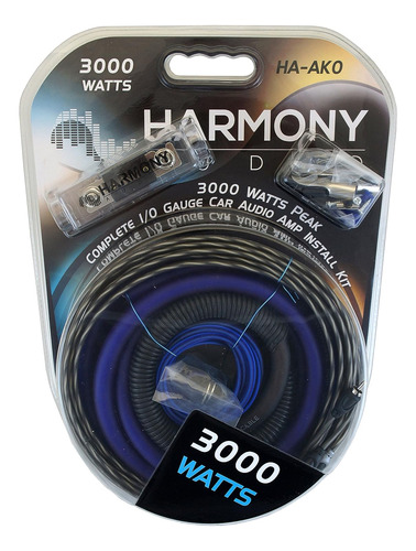 Estéreo De Coche Harmony Audio Ha-ak0 Completo, Calibre 1/0,