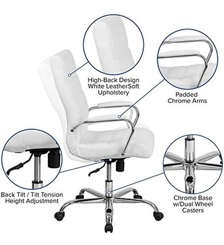 Imagen 5 de 5 de Silla De Oficina Con Respaldo Alto Flash Furniture | Silla D